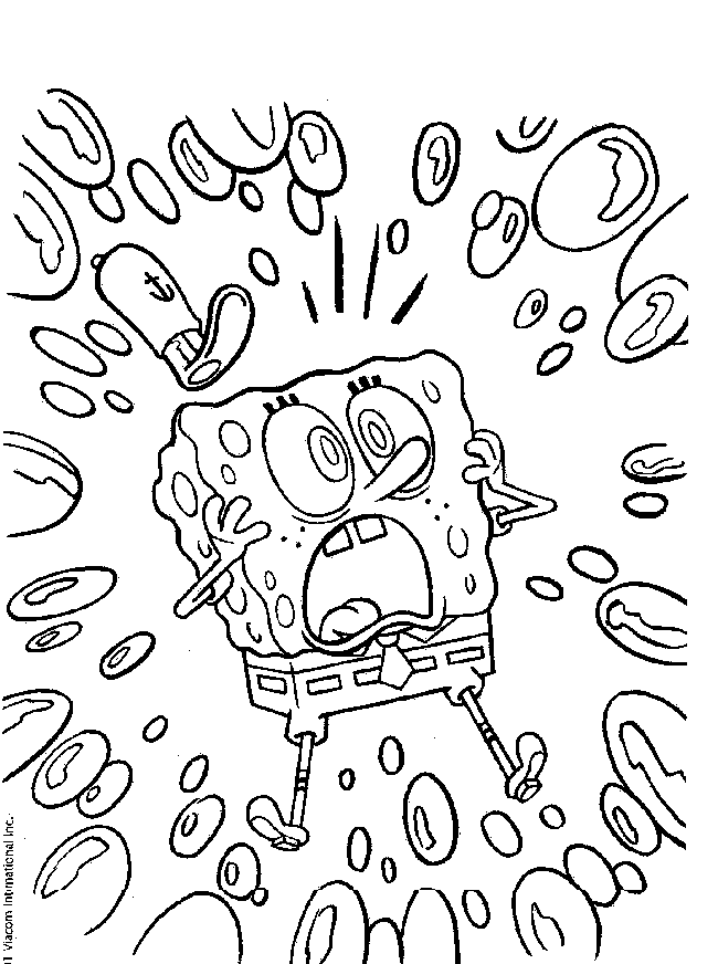 Plansa de colorat cu Spongebob 64 80